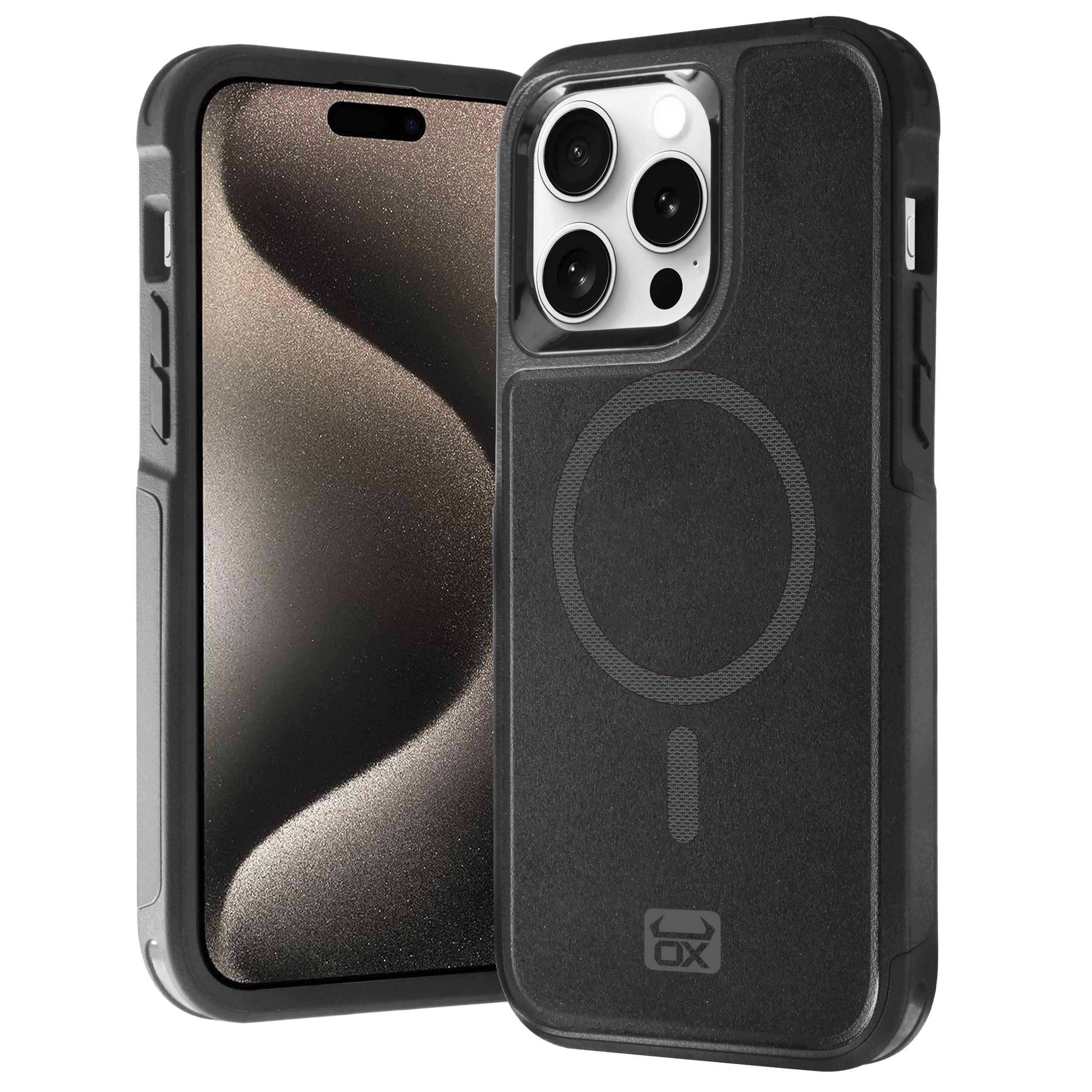 Ox Defender For iPhone 15 Pro Compatible with Magsafe® – Bear Black