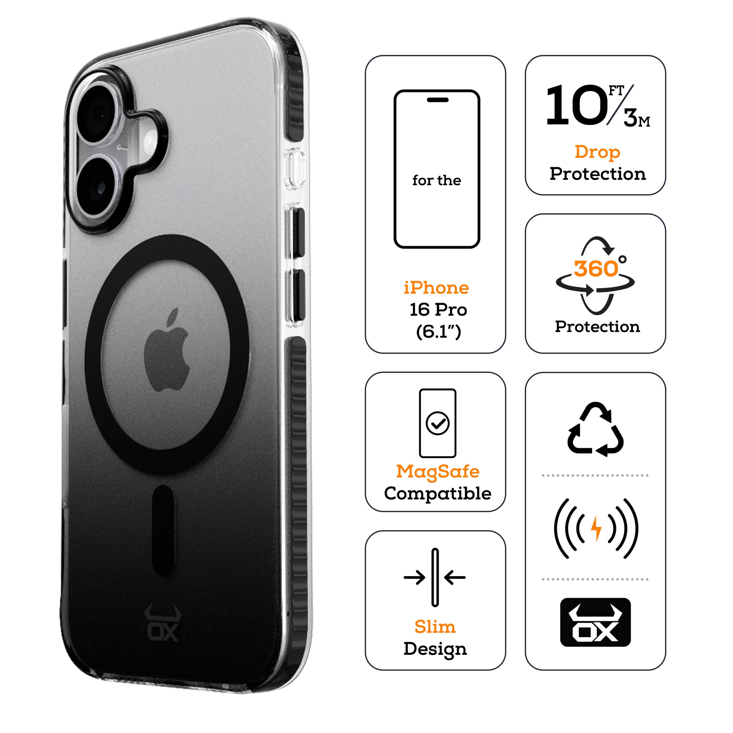 OX Vanguard Case For iPhone 16 Range Compatible with Magsafe®