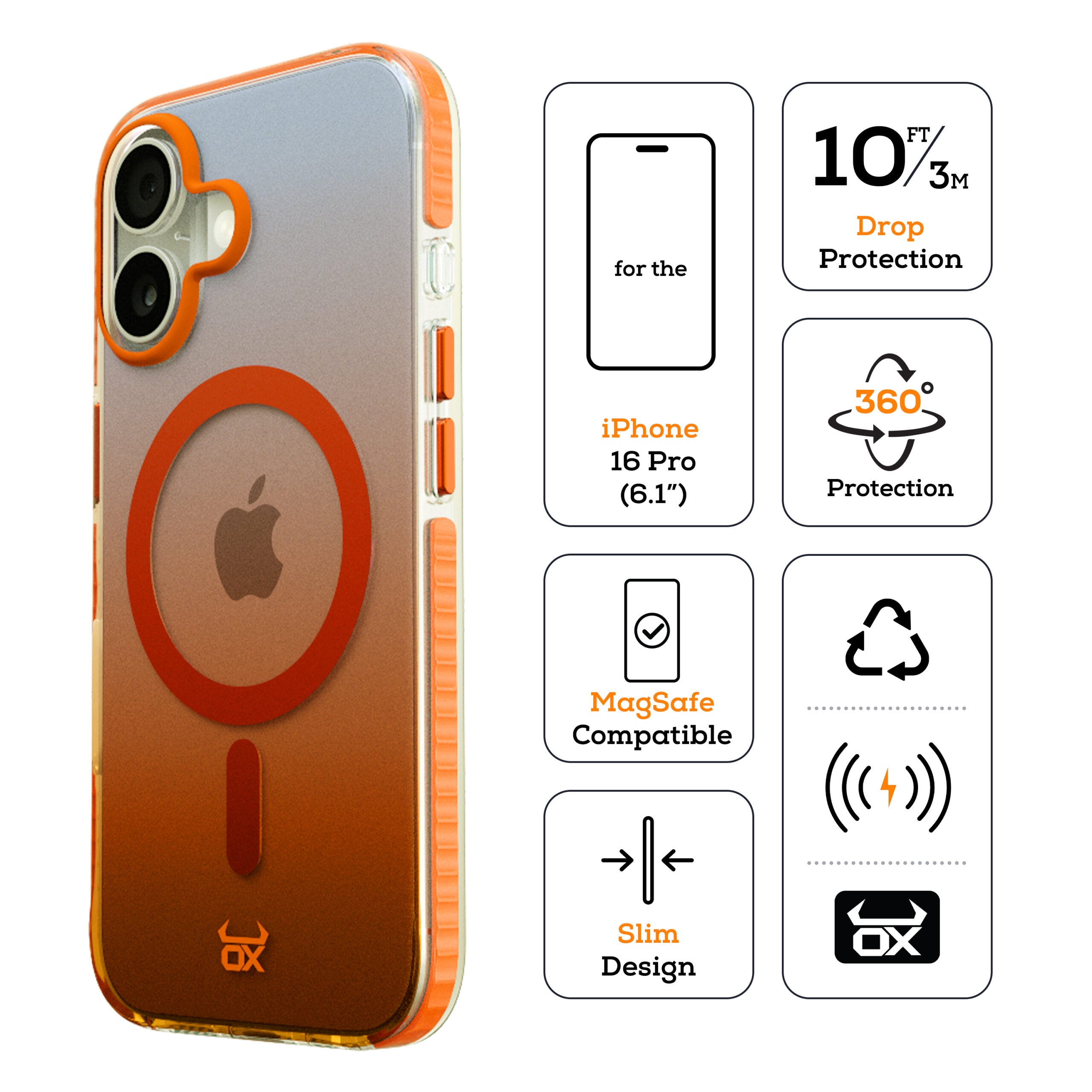OX Vanguard Case For iPhone 16 Range Compatible with Magsafe®