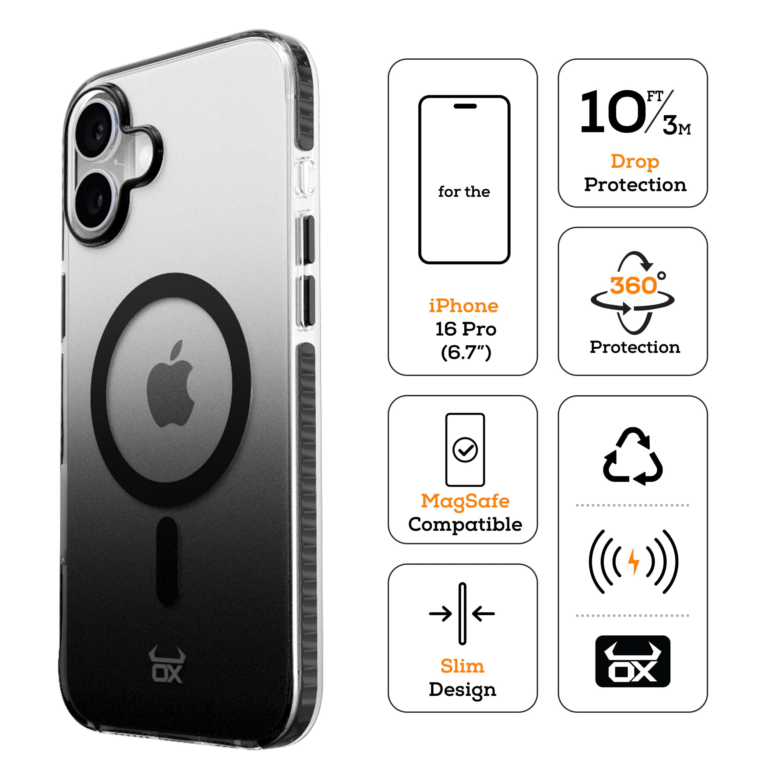 OX Vanguard Case For iPhone 16 Range Compatible with Magsafe®