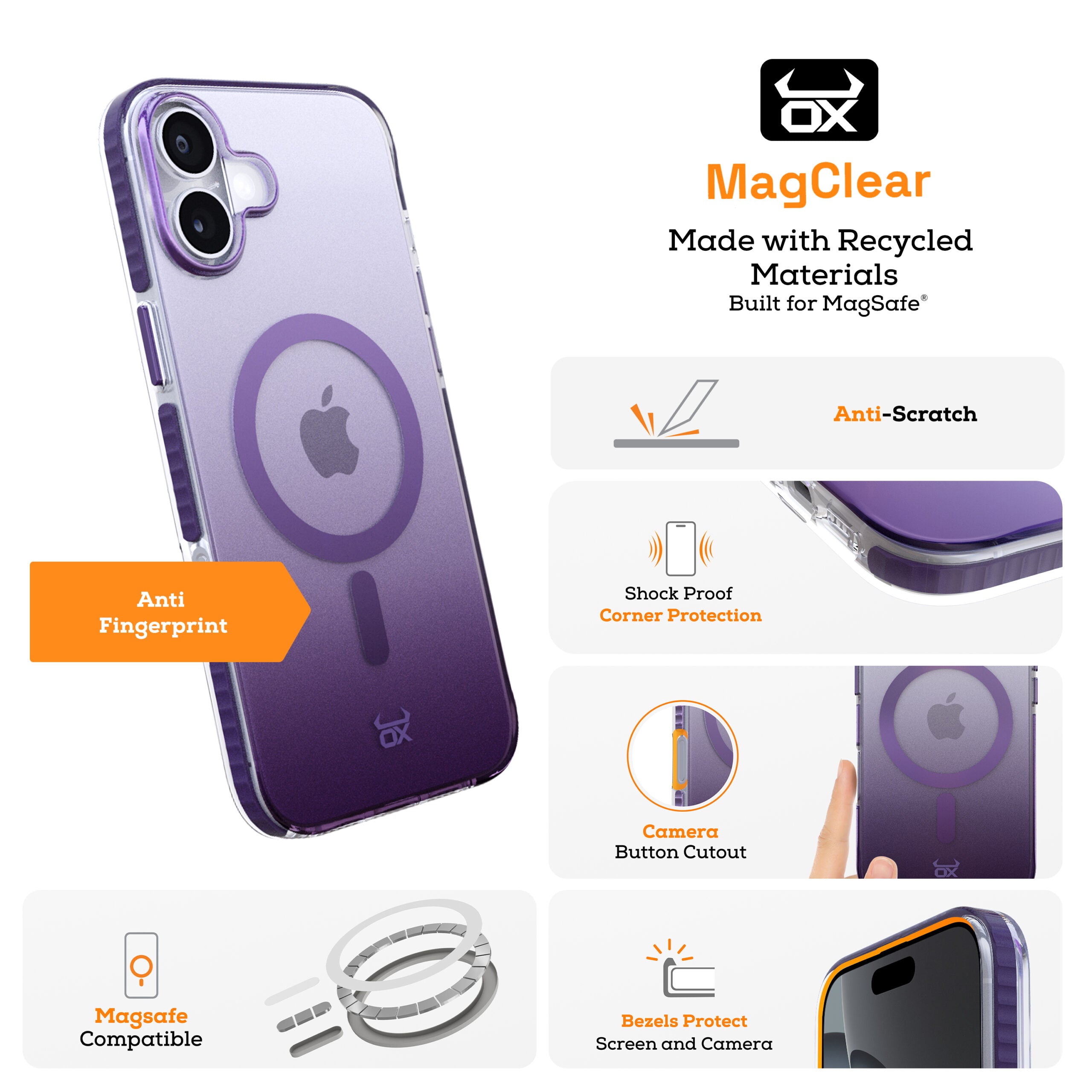 OX Vanguard Case For iPhone 16 Range Compatible with Magsafe®