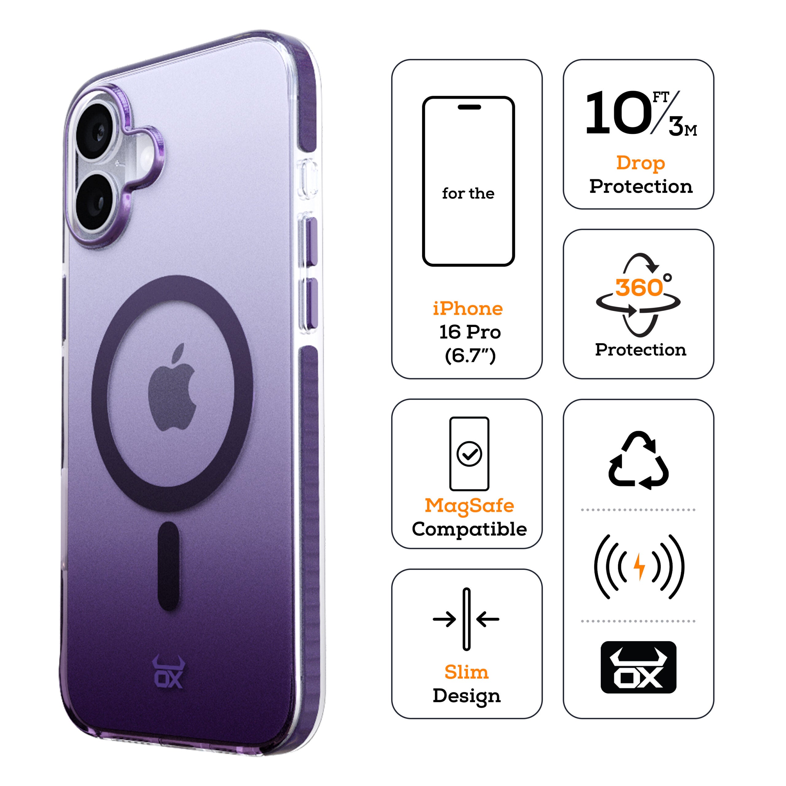 OX Vanguard Case For iPhone 16 Range Compatible with Magsafe®