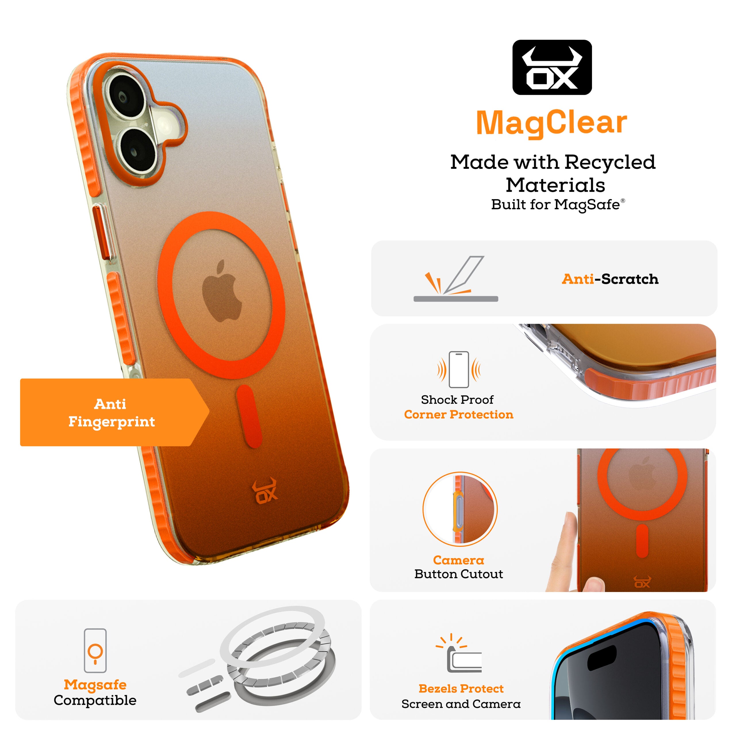 OX Vanguard Case For iPhone 16 Range Compatible with Magsafe®