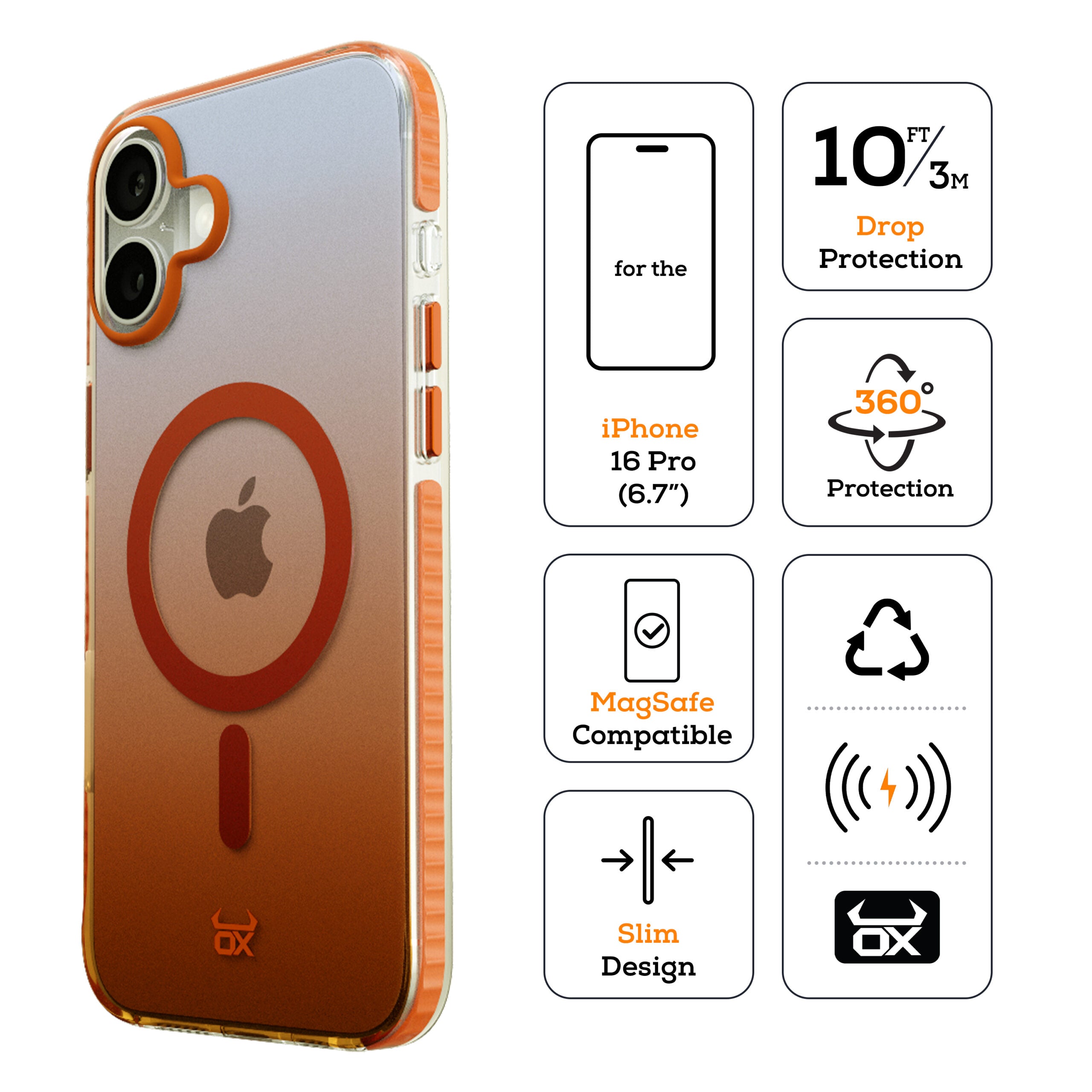 OX Vanguard Case For iPhone 16 Range Compatible with Magsafe®