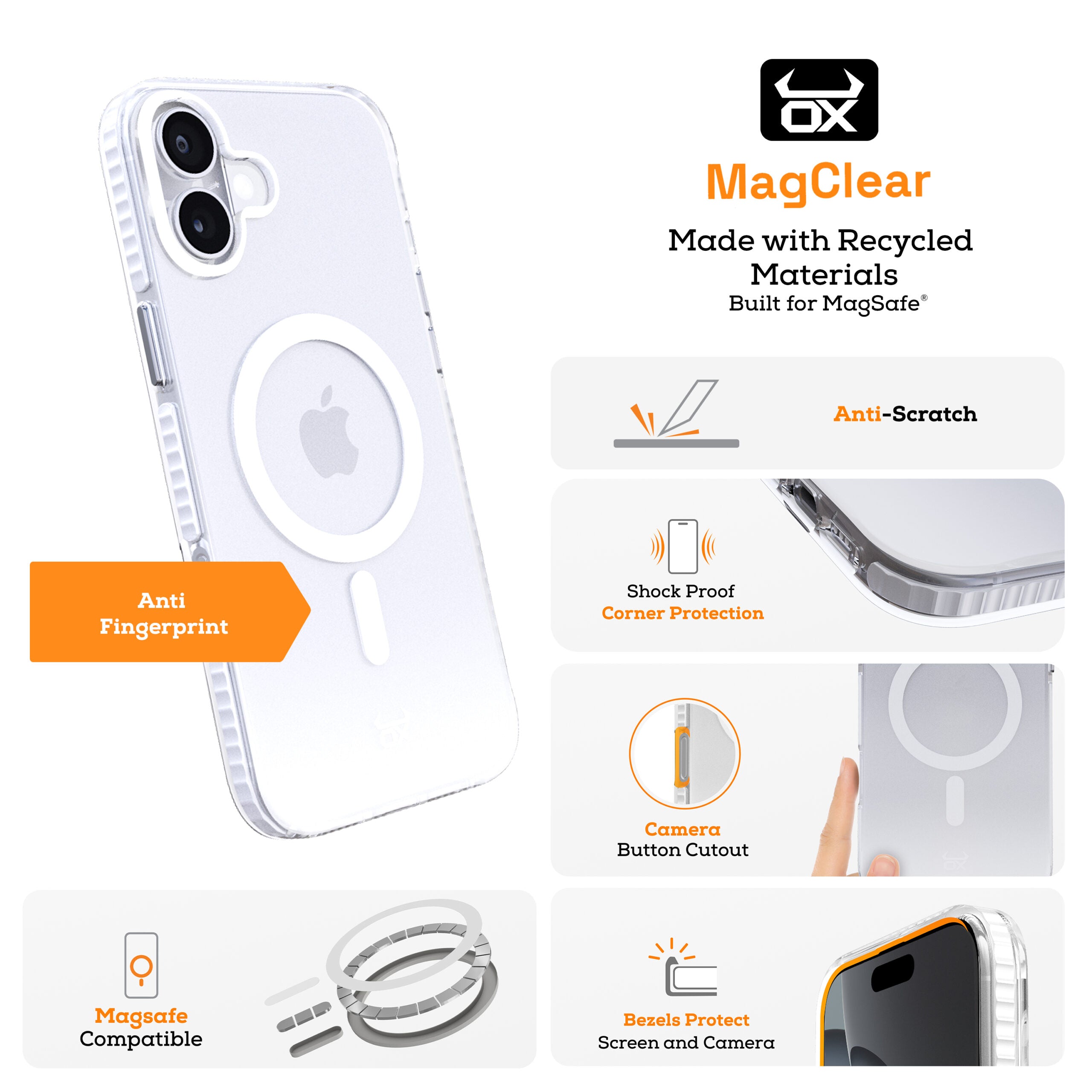 OX Vanguard Case For iPhone 16 Range Compatible with Magsafe®