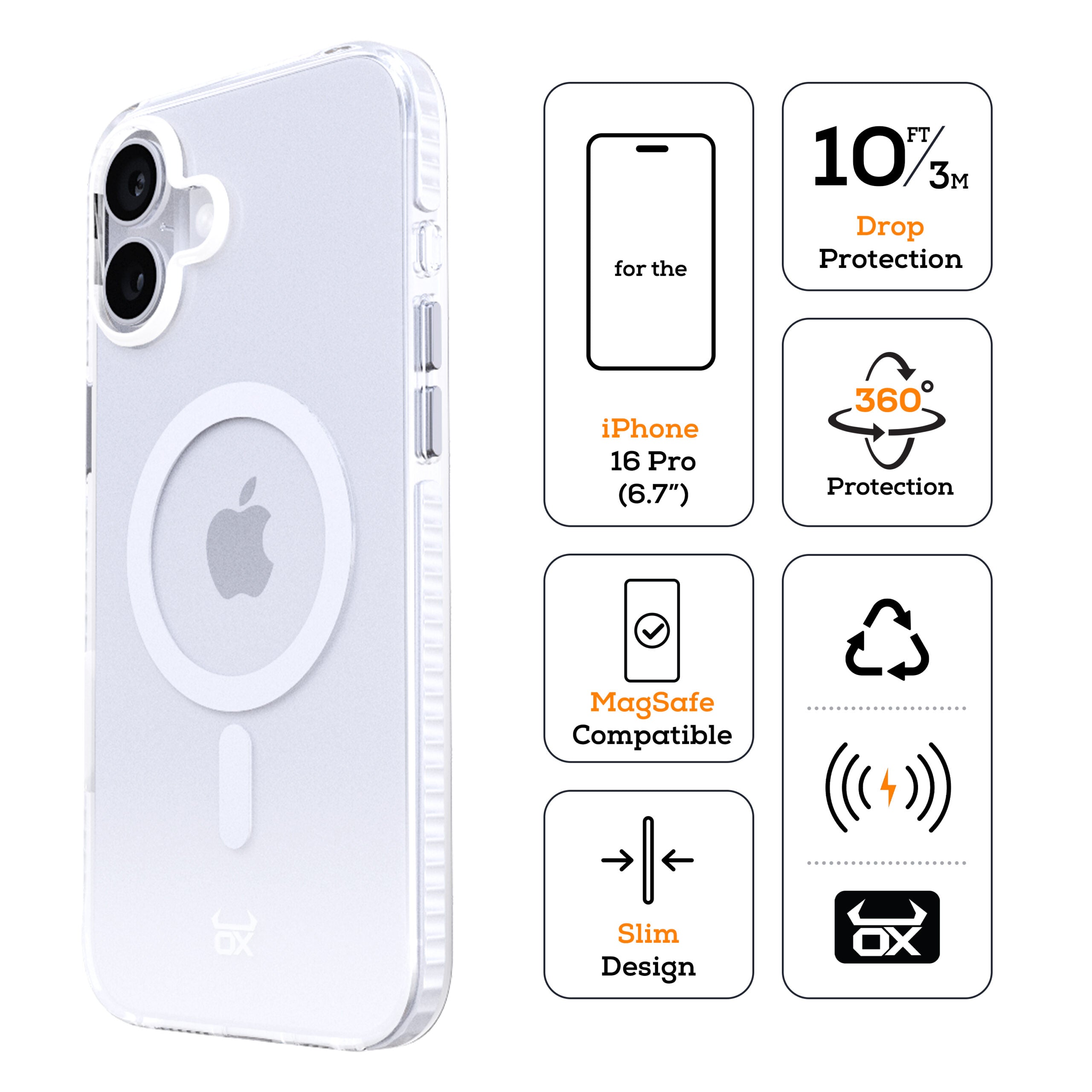 OX Vanguard Case For iPhone 16 Range Compatible with Magsafe®