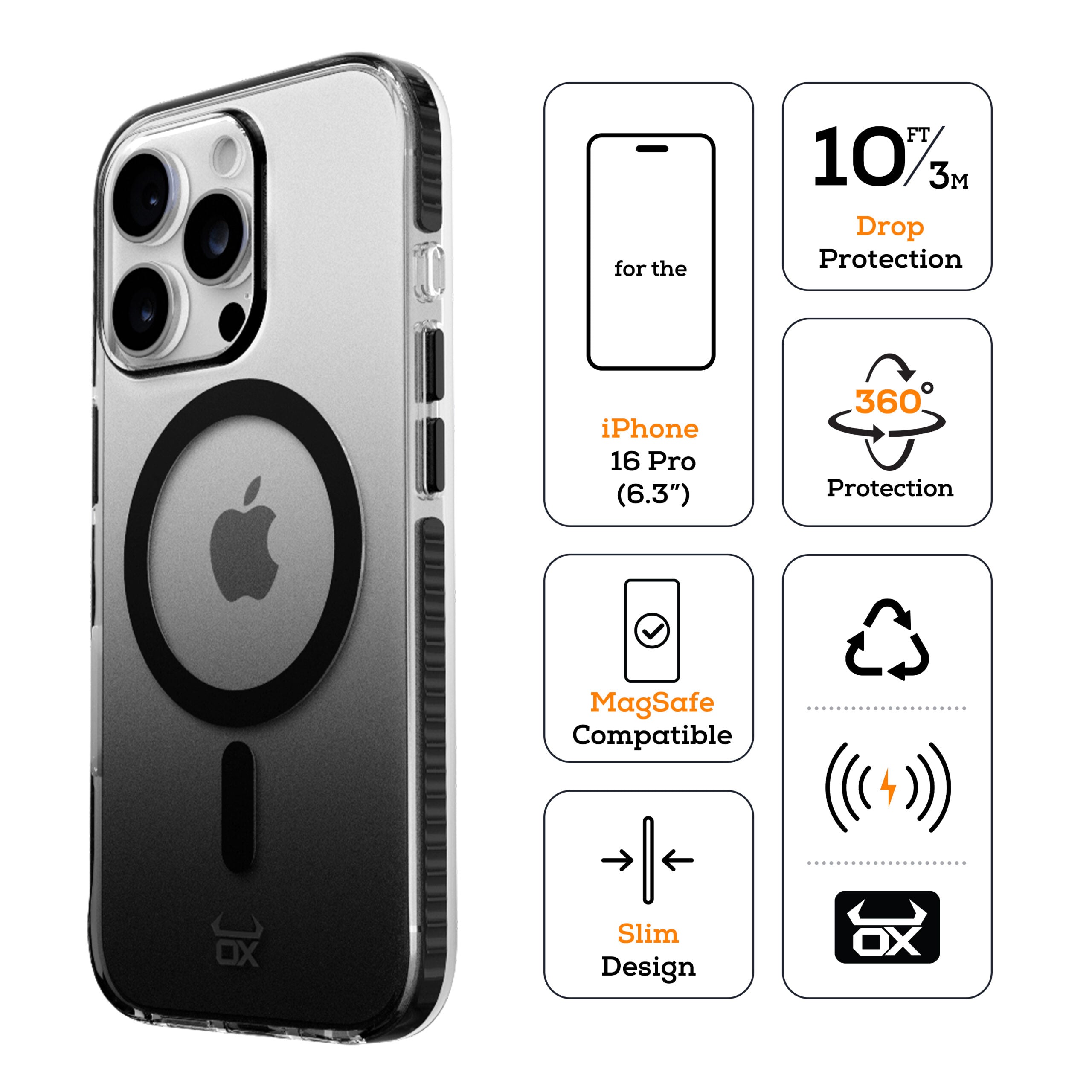 OX Vanguard Case For iPhone 16 Range Compatible with Magsafe®