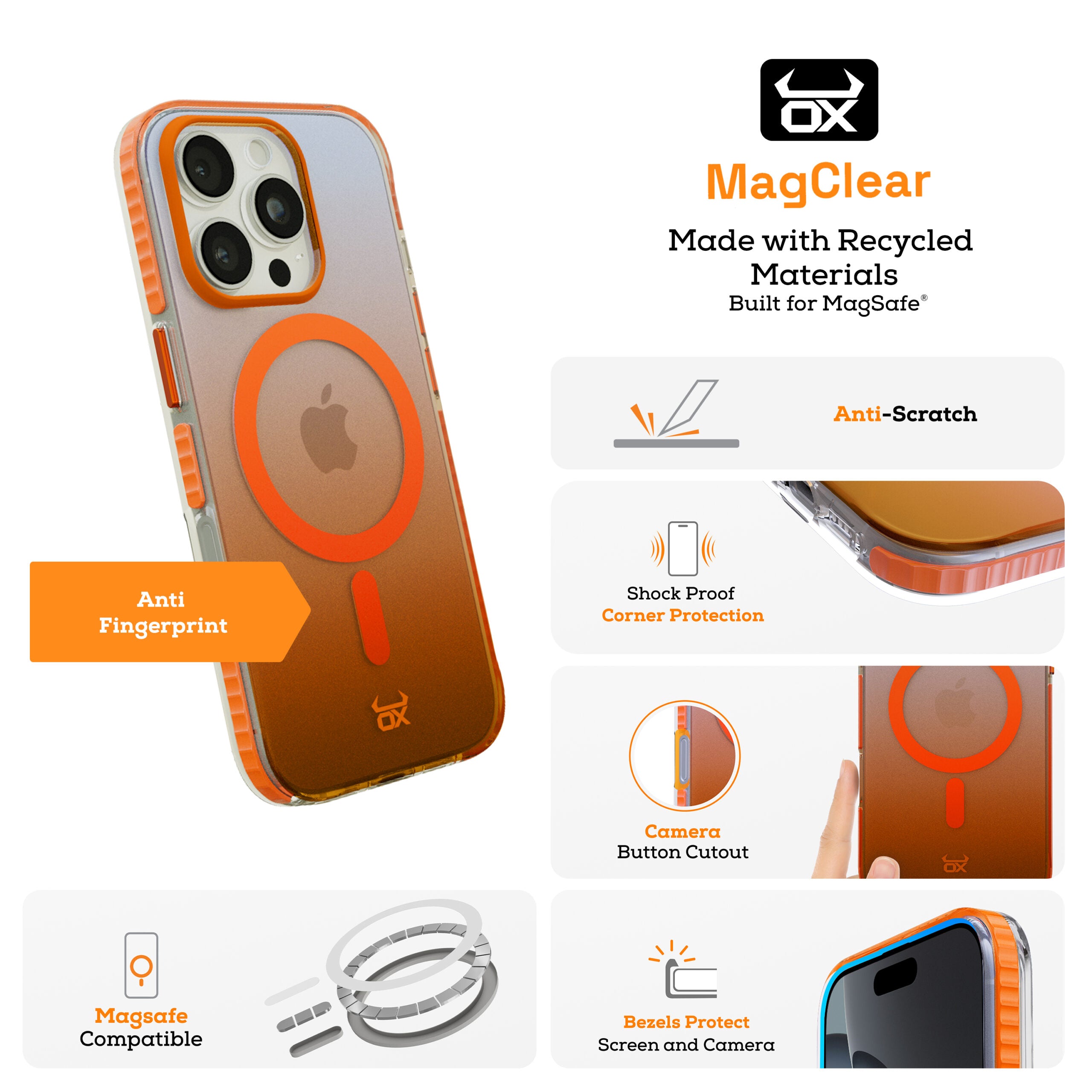 OX Vanguard Case For iPhone 16 Range Compatible with Magsafe®