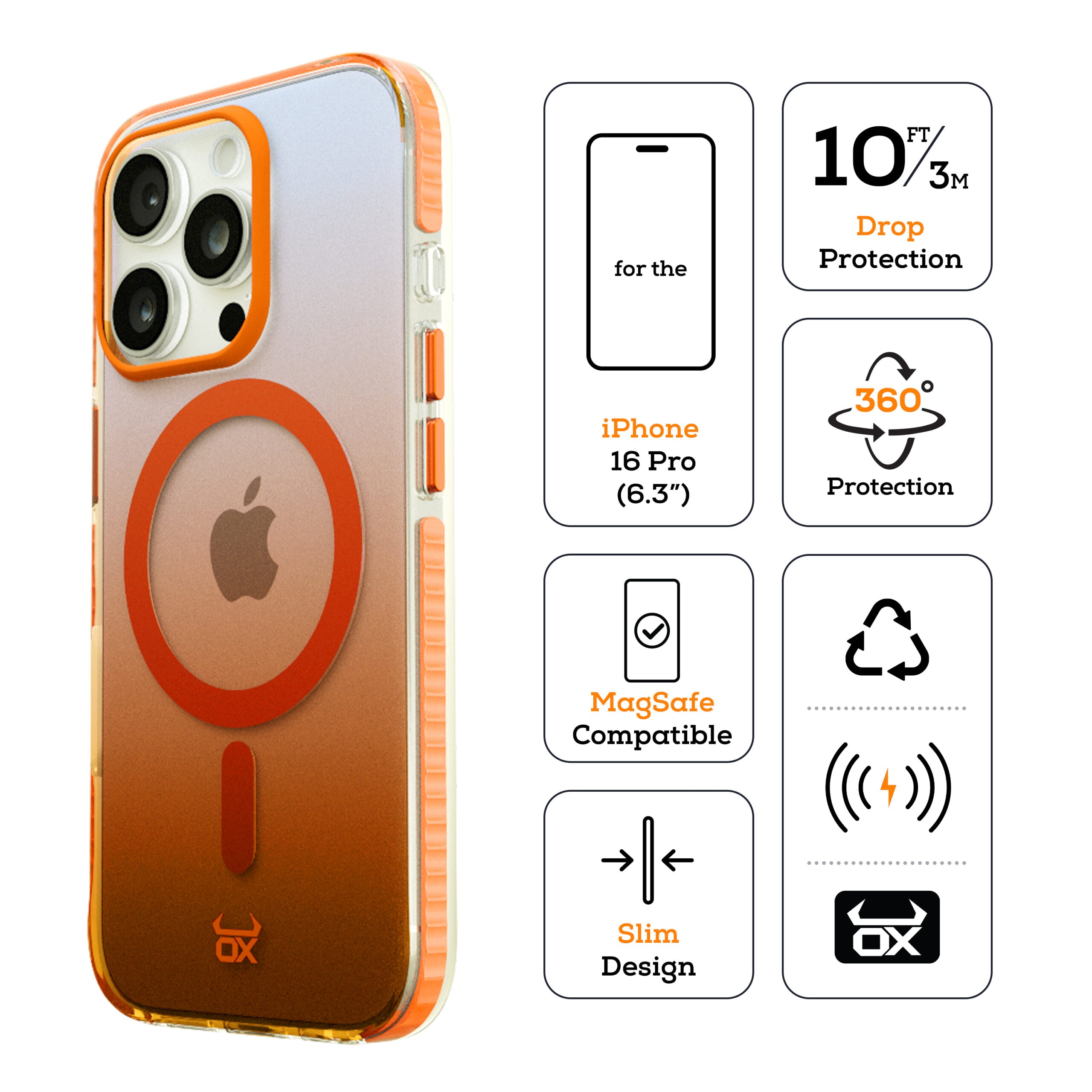 OX Vanguard Case For iPhone 16 Range Compatible with Magsafe®