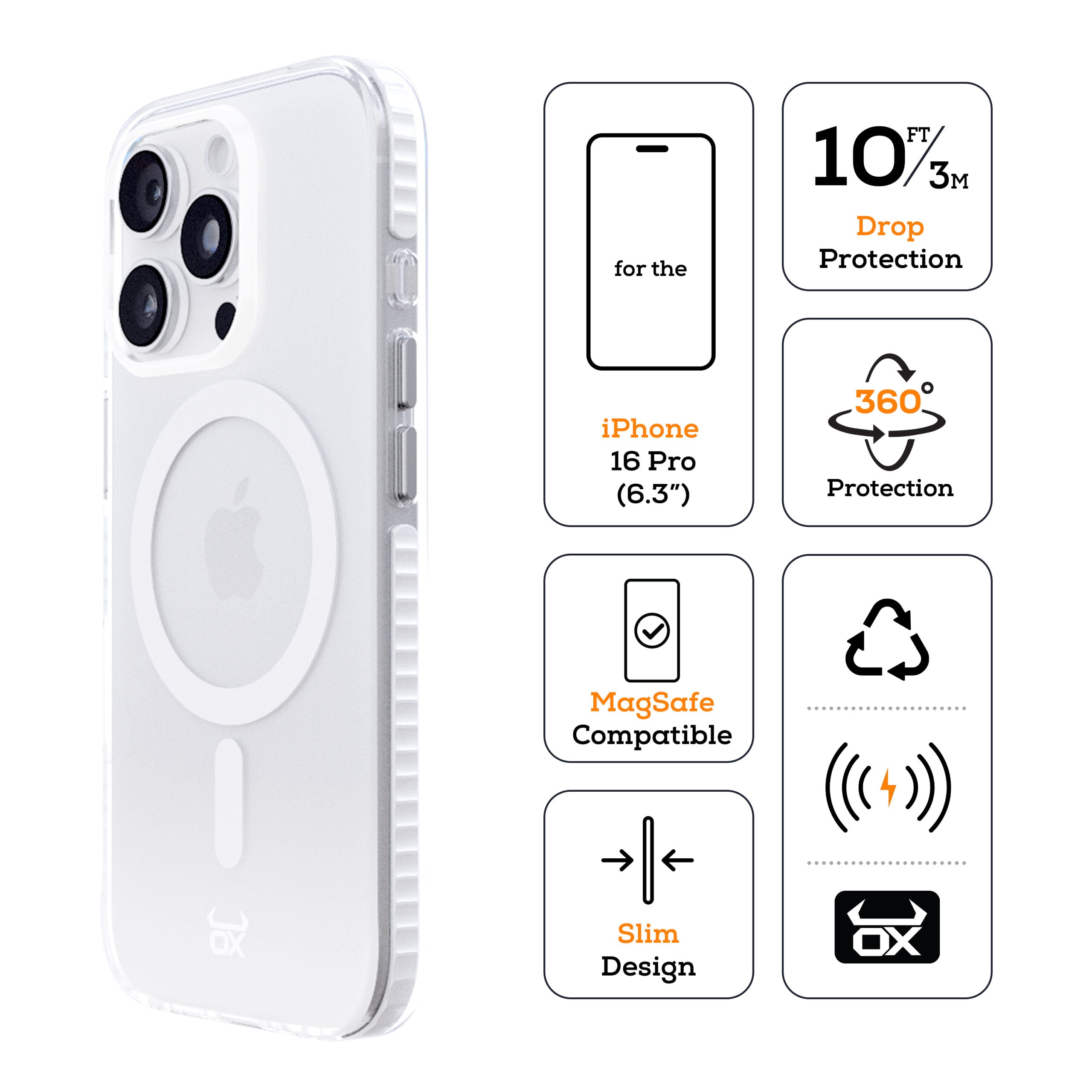 OX Vanguard Case For iPhone 16 Range Compatible with Magsafe®